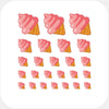 food "strawberry ice cream" reusable privacy sticker set CamTag