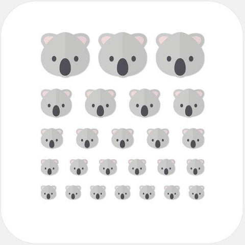 animals "koala" reusable privacy sticker set CamTag