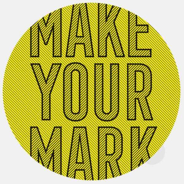 multicolor Make Your Mark reusable macbook sticker tabtag