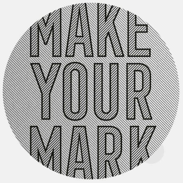 silver Make Your Mark reusable macbook sticker tabtag