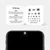 typographic "math set" reusable privacy sticker sets CamTag on phone