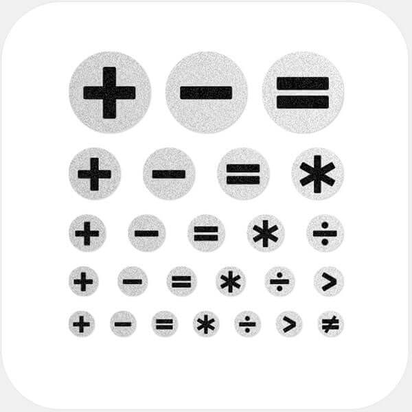 silver "math set" reusable privacy sticker sets CamTag