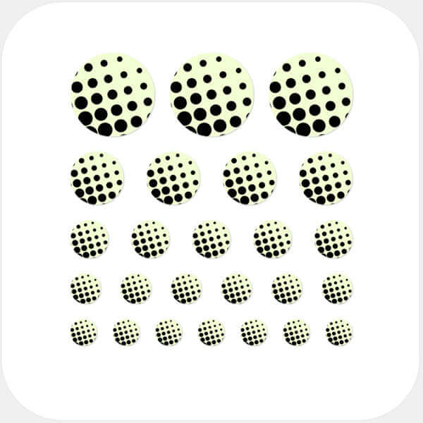 camera privacy sticker set with multi-size assortment for phones laptops tablets and desktop computers – luminescent day Dot Pattern 1 CamTag