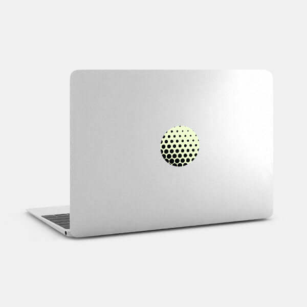 luminescent day Pattern Dots 1 reusable macbook sticker tabtag on a laptop