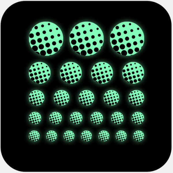 camera privacy sticker set with multi-size assortment for phones laptops tablets and desktop computers – luminescent night Dot Pattern 1 CamTag