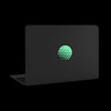 luminescent night "PatternDots1" reusable macbook sticker tabtag on a laptop