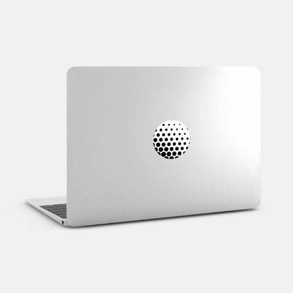 dot pattern 1 reusable macbook sticker tabtag on a laptop