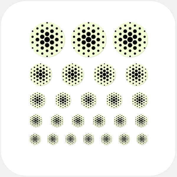 reusable webcam privacy sticker sheet with 25 pieces for laptops tablets and smartphones – luminescent day Dot Pattern 2 CamTag