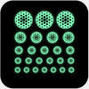 luminescent night "PatternDots2" reusable privacy sticker set CamTag