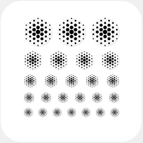 reusable webcam privacy sticker sheet with 25 pieces for laptops tablets and smartphones – white Dot Pattern 2 CamTag