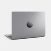 spacegray "line pattern 1" reusable macbook sticker tabtag on a laptop