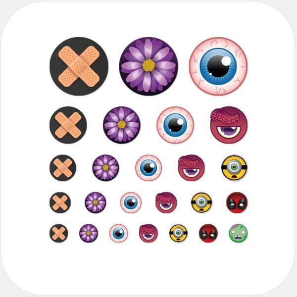 reusable webcam cover sticker sheet with multi-size assortment for laptops tablets and smartphones – Plugyou Set CamTag