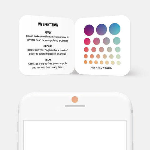 colorful Color Gradient Set Reusable Privacy Sticker on phone