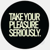 luminescent day "TakeYourPleasureSeriously" reusable macbook sticker tabtag