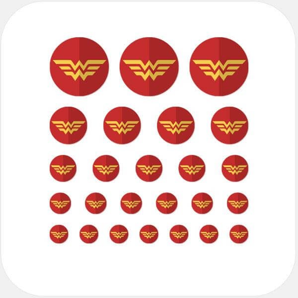 webcam privacy sticker sheet with 25 reusable multi-size covers for phones laptops tablets and desktops – Wonder Woman CamTag