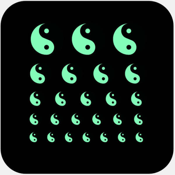 reusable camera cover sticker set with 25 items for phones laptops tablets and desktops – luminescent night Yin & Yang CamTag