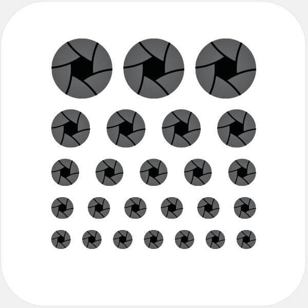 dark "aperture" reusable privacy sticker set CamTag