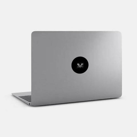 animals "black cat" reusable macbook sticker tabtag on a mac