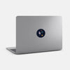 color "get lost in space" reusable macbook sticker tabtag on a mac