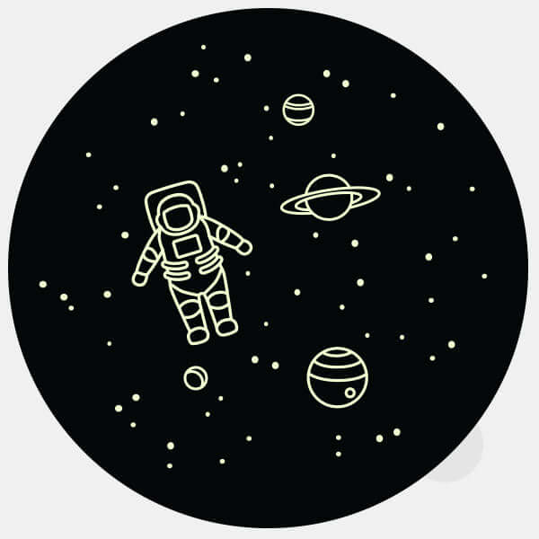 luminescent day get lost in space reusable macbook sticker tabtag