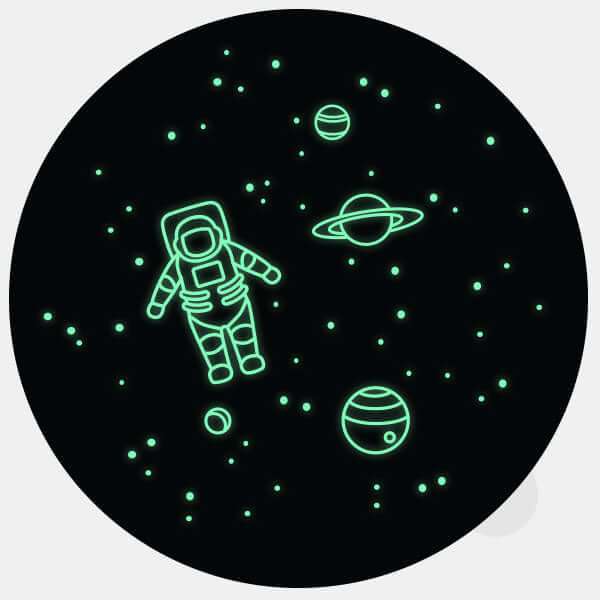 luminescent night get lost in space reusable macbook sticker tabtag