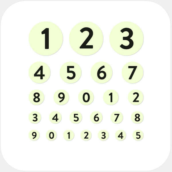 Luminescent Day Numbers Set Reusable Webcam Cover set with multiple sizes for phones laptops tablets and desktops | CamTag
