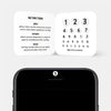 typographic "numbers set" reusable privacy sticker sets CamTag on phone