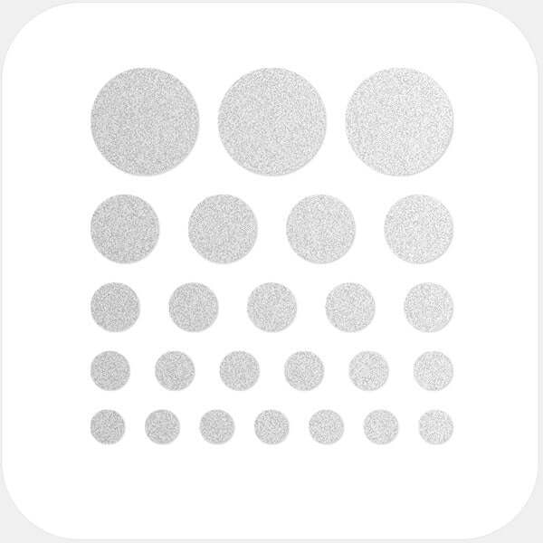Reusable Webcam Cover set with 25 pieces in 5 sizes for phones laptops tablets and desktops – silver Solid Color CamTag