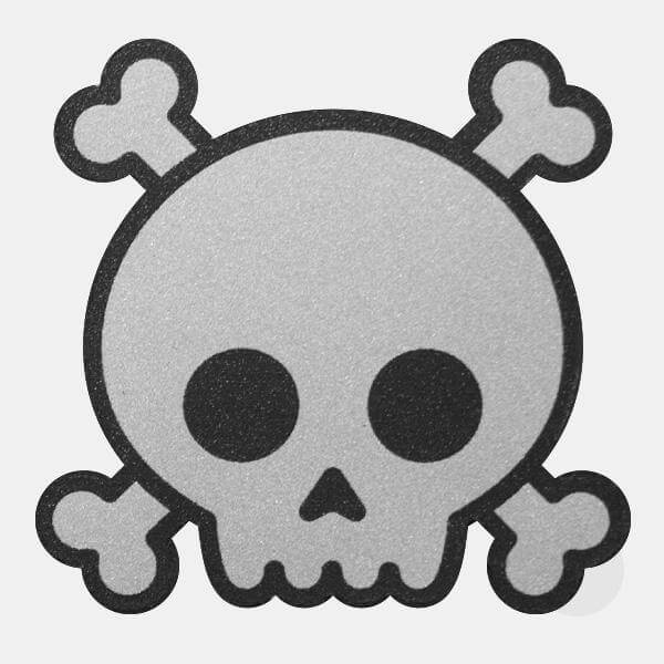 Silver Skull Reusable MacBook Sticker | TabTag