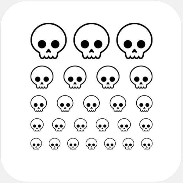 reusable camera blocker sticker set with 25 pieces in multiple sizes for phones laptops tablets and desktops – white Skull CamTag
