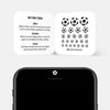 white "soccer ball" reusable privacy sticker CamTag on phone