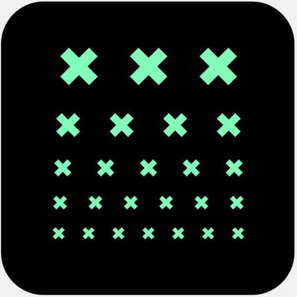 reusable camera privacy sticker set for multiple devices with 5 sizes – luminescent night X CamTag