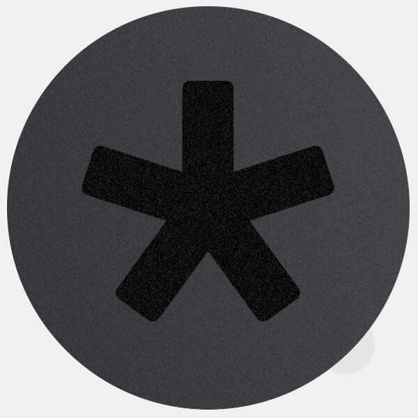 spaceblack Asterisk reusable macbook sticker tabtag