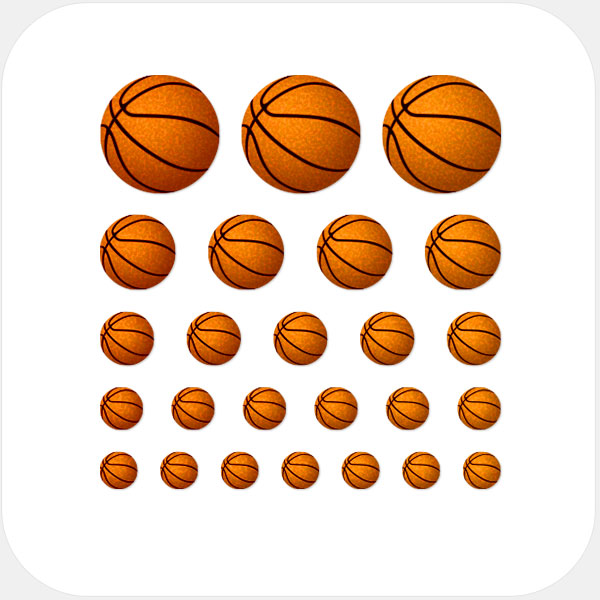 neon orange BasketBall Reusable Webcam Cover set with multiple sizes for phones laptops tablets and desktops | CamTag