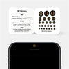 golden "curly brackets" reusable privacy sticker CamTag on phone