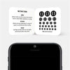 dark "curly brackets" reusable privacy sticker CamTag on phone