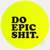 neon yellow "DoEpicShit" reusable macbook sticker tabtag
