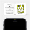 neon yellow "DogPaw" reusable privacy sticker CamTag on phone