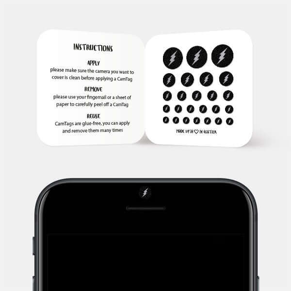 camera blocker sticker for smartphone selfie lens — spacegray Flash CamTag
