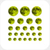 neon yellow "full moon" reusable privacy sticker set CamTag