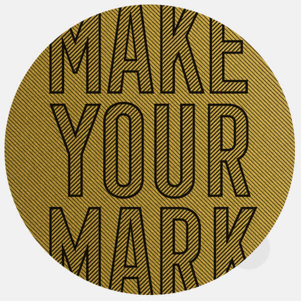 golden Make Your Mark reusable macbook sticker tabtag
