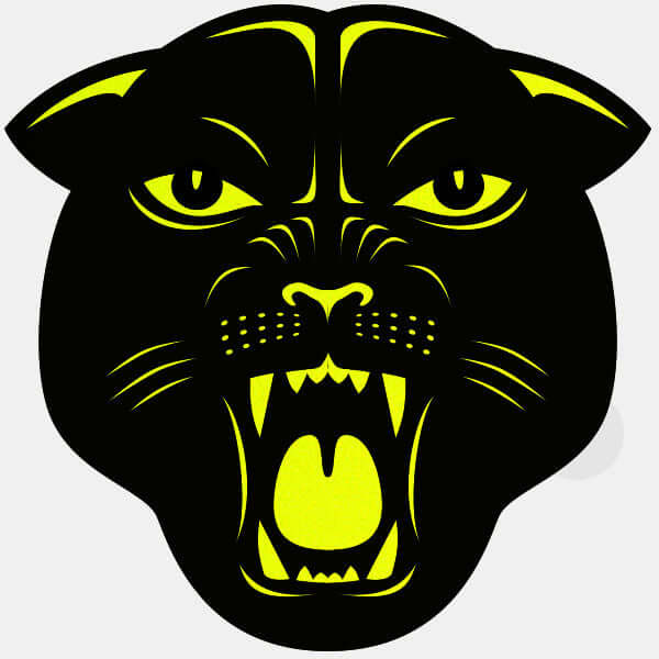 neon yellow Panther reusable macbook sticker tabtag