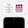 neon pink "curved line pattern" reusable privacy sticker CamTag on phone
