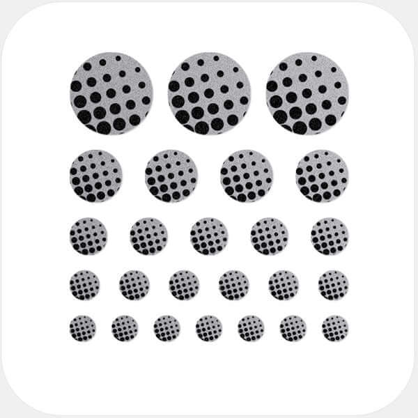 camera privacy sticker set with multi-size assortment for phones laptops tablets and desktop computers – spacegray Dot Pattern 1 CamTag