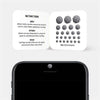 spacegray "dot pattern 1" reusable privacy sticker CamTag on phone