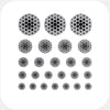 spacegray "dot pattern 2" reusable privacy sticker set CamTag