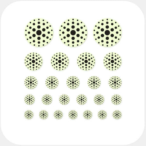 luminescent day "PatternDots3" reusable privacy sticker set CamTag