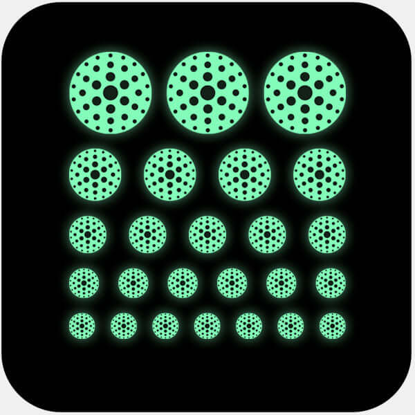 webcam privacy cover set with multiple sizes for phones laptops tablets and desktop computers – luminescent night Dot Pattern 3 CamTag