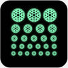 luminescent night "PatternDots3" reusable privacy sticker set CamTag
