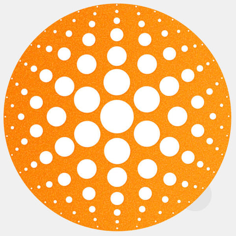 neon orange "dot pattern 3" reusable macbook sticker tabtag